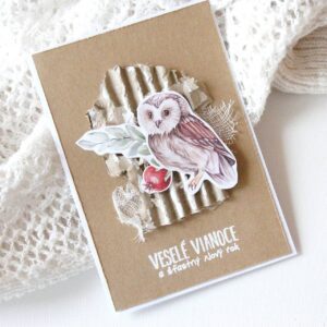 Vianočná pohľadnica handmade
