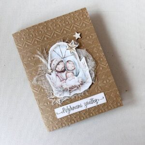 Vianočná pohľadnica handmade požehnané sviatky