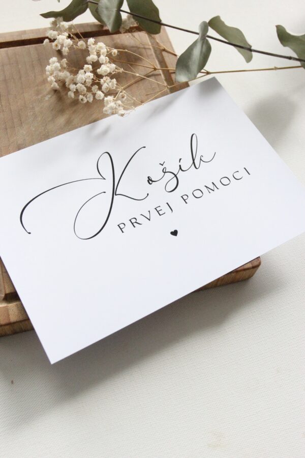 Kartička - Košík prvej pomoci