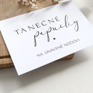 Kartička - Tanečné papučky