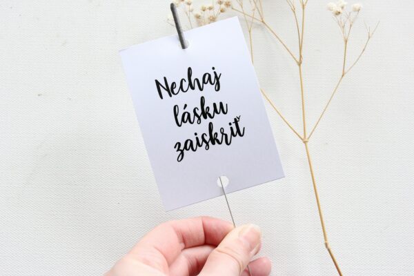 Kartička na svadobnú prskavku