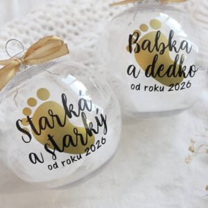 vianočná guľa oznámenie tehotenstva