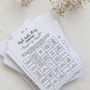 Svadobné bingo, zábava pre svadobčanov